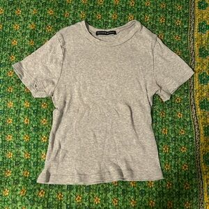 Gray Short Sleeve Top